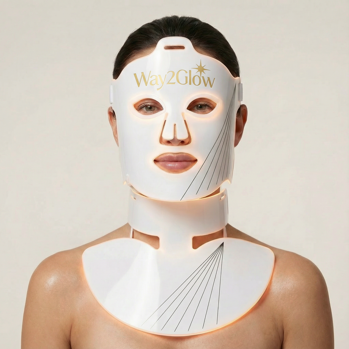 Way2Glow LED Anti-Ageing Mask For Face, Neck & Chest
