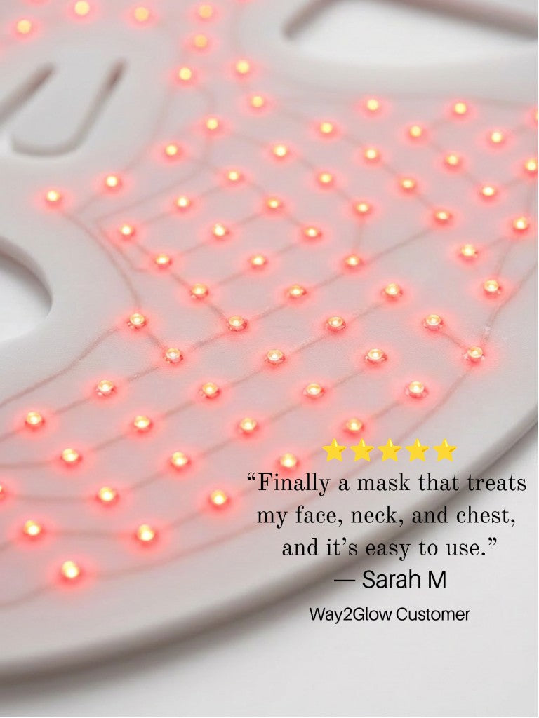 Way2Glow LED Anti-Ageing Mask For Face, Neck & Chest