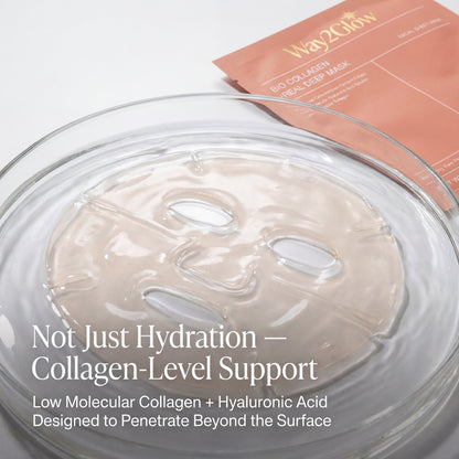 Bio Collagen Face Mask for Deep Hydration, Smoother & Glowing Skin | Way2Glow