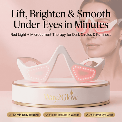 Red Light Therapy Eye Device for Dark Circles, Puffiness & Fine Lines | Way2Glow